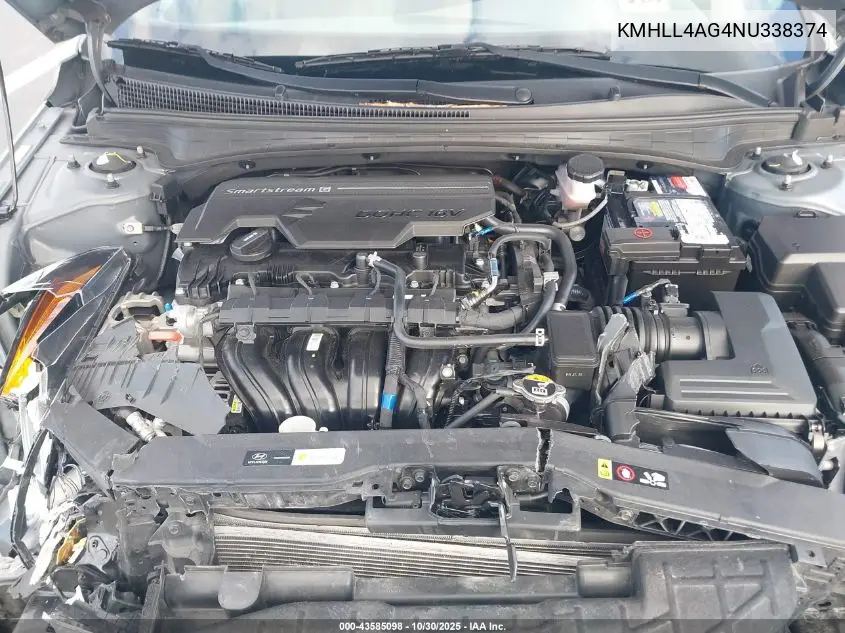 KMHLL4AG4NU338374 2022 Hyundai Elantra Se