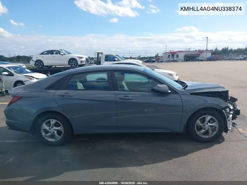 KMHLL4AG4NU338374 2022 Hyundai Elantra Se
