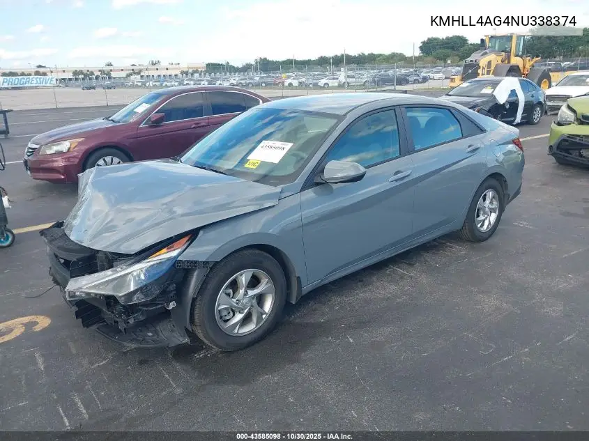KMHLL4AG4NU338374 2022 Hyundai Elantra Se