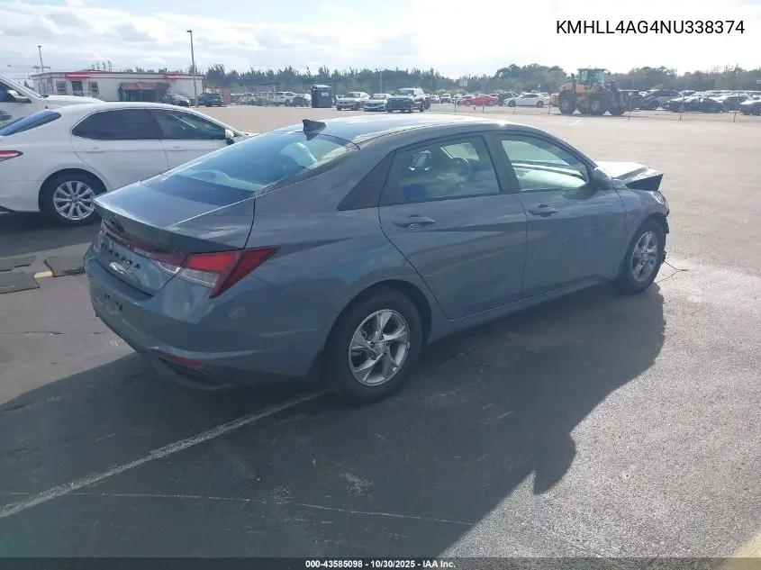 KMHLL4AG4NU338374 2022 Hyundai Elantra Se