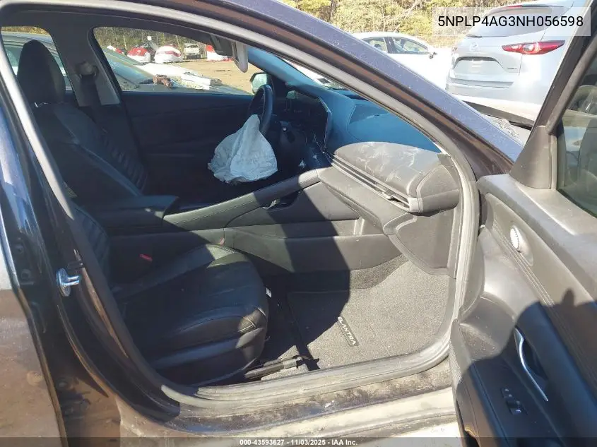 5NPLP4AG3NH056598 2022 Hyundai Elantra Limited