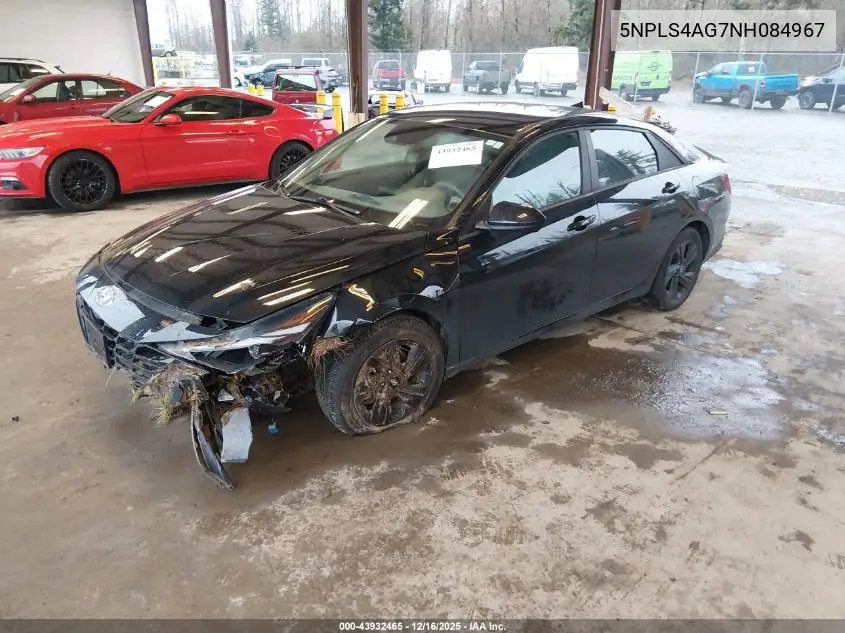 5NPLS4AG7NH084967 2022 Hyundai Elantra Sel
