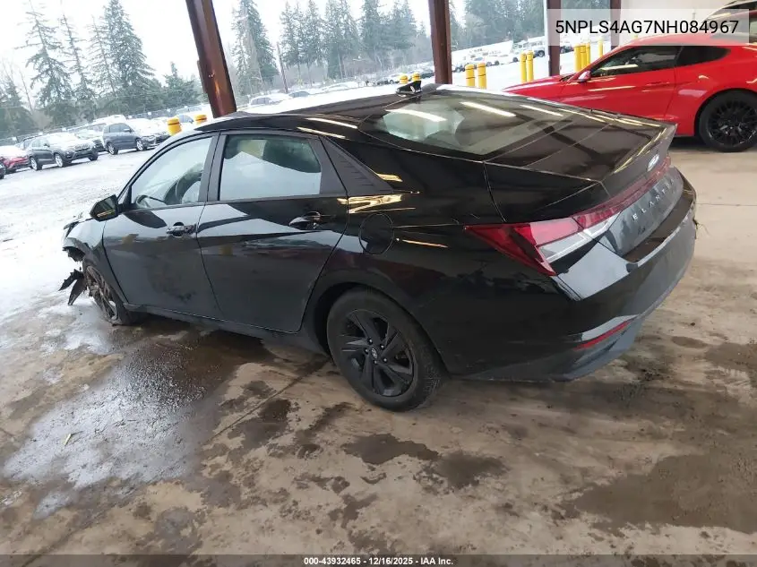 5NPLS4AG7NH084967 2022 Hyundai Elantra Sel