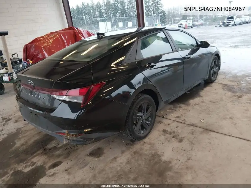 5NPLS4AG7NH084967 2022 Hyundai Elantra Sel