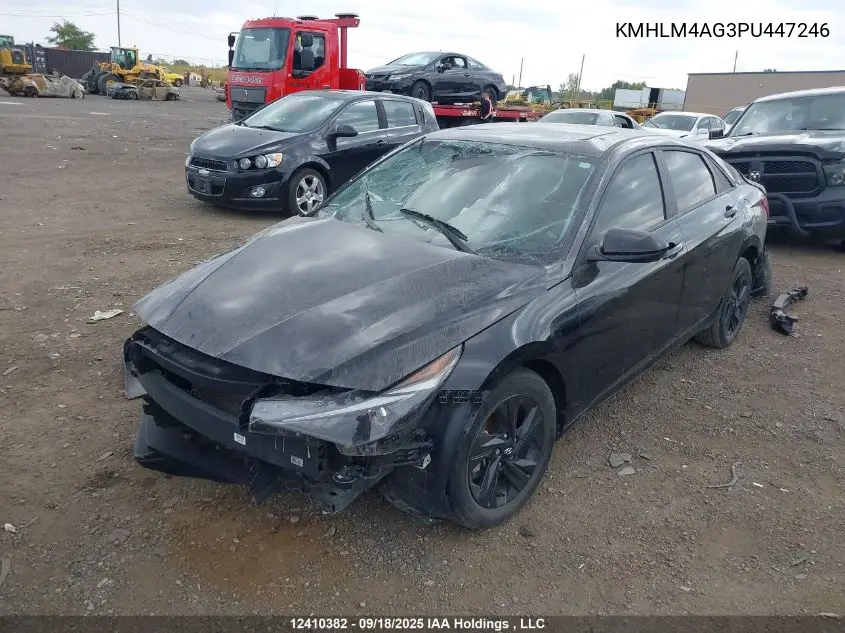 KMHLM4AG3PU447246 2023 Hyundai Elantra Preferred Ivt With Tech Package