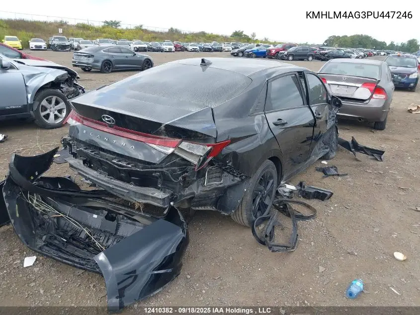 KMHLM4AG3PU447246 2023 Hyundai Elantra Preferred Ivt With Tech Package