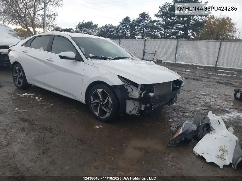 KMHLN4AG3PU424286 2023 Hyundai Elantra Luxury Ivt
