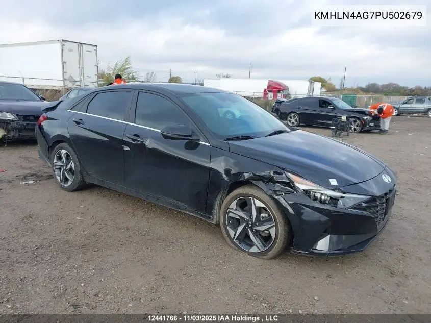 KMHLN4AG7PU502679 2023 Hyundai Elantra Luxury Ivt