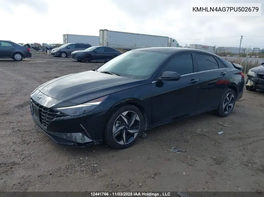 KMHLN4AG7PU502679 2023 Hyundai Elantra Luxury Ivt