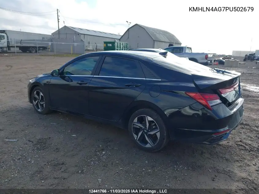 KMHLN4AG7PU502679 2023 Hyundai Elantra Luxury Ivt