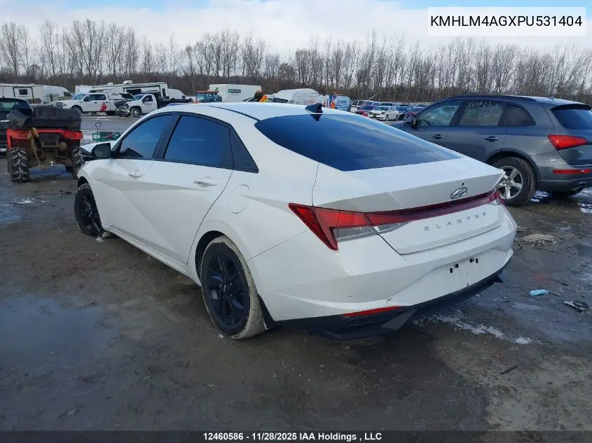 KMHLM4AGXPU531404 2023 Hyundai Elantra Preferred Ivt With Tech Package