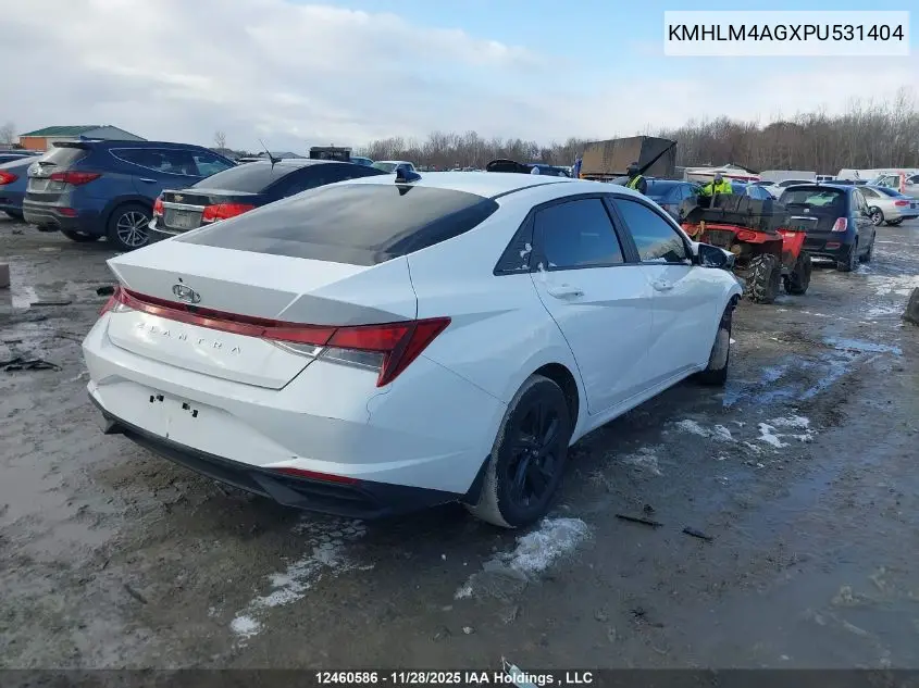 KMHLM4AGXPU531404 2023 Hyundai Elantra Preferred Ivt With Tech Package