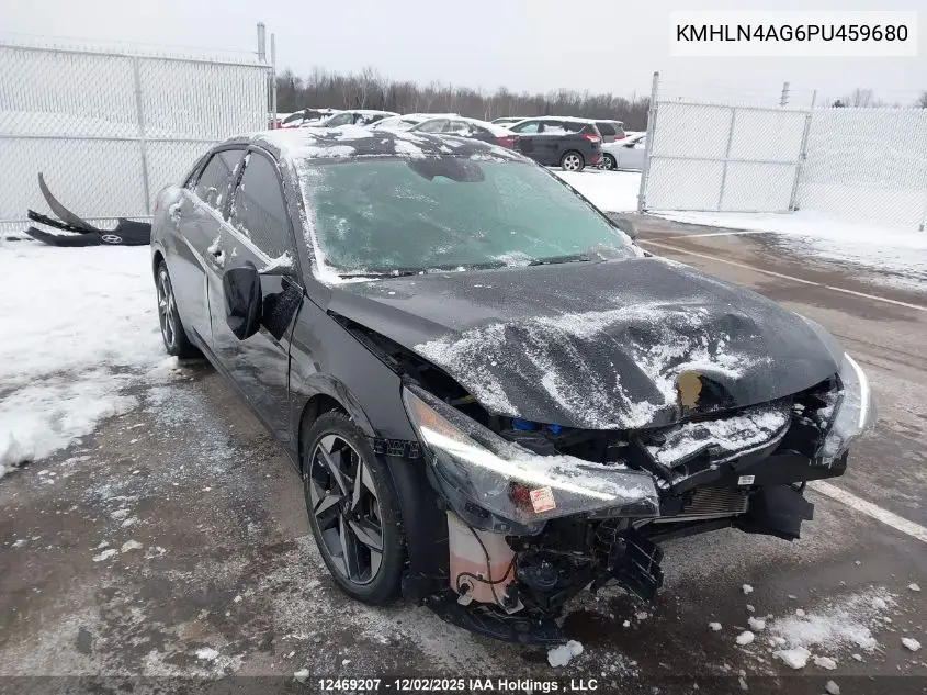 KMHLN4AG6PU459680 2023 Hyundai Elantra Luxury Ivt