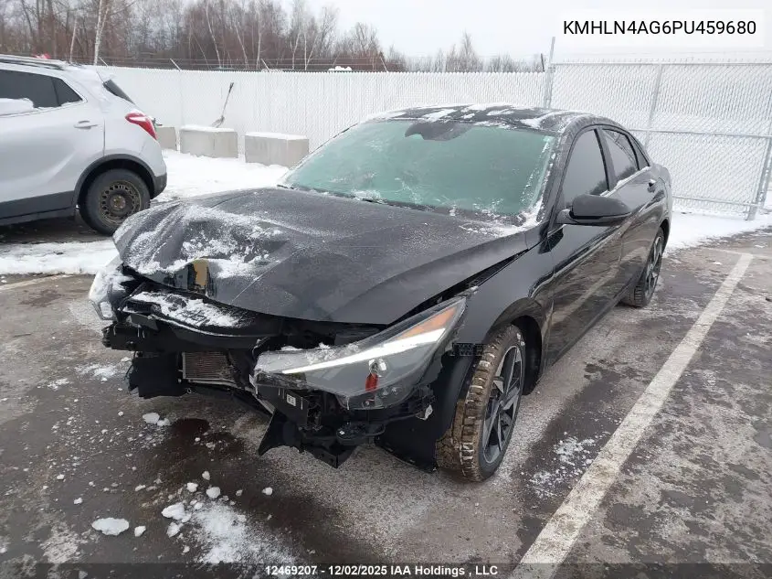 KMHLN4AG6PU459680 2023 Hyundai Elantra Luxury Ivt