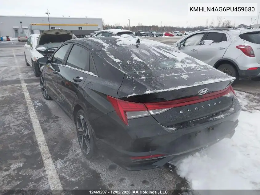 KMHLN4AG6PU459680 2023 Hyundai Elantra Luxury Ivt