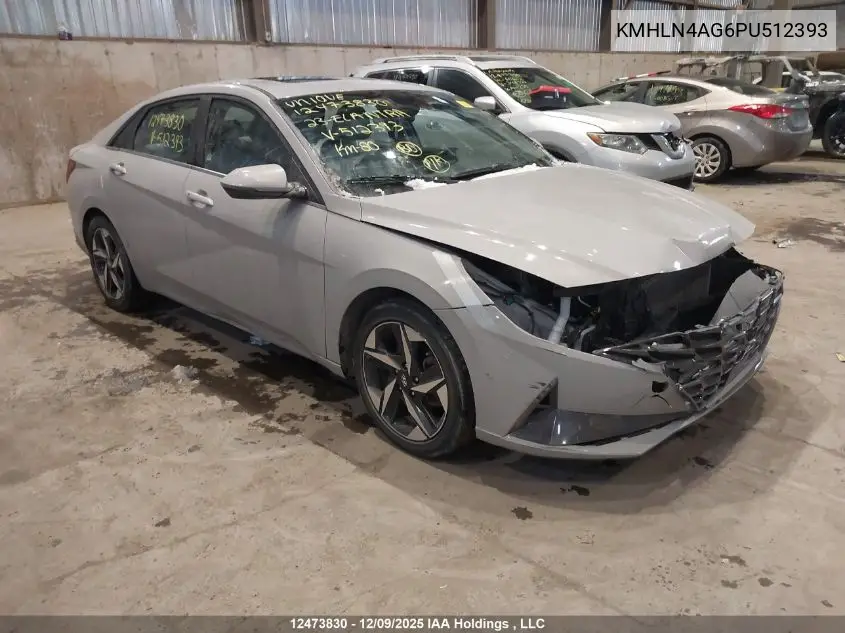 KMHLN4AG6PU512393 2023 Hyundai Elantra Luxury Ivt With Two-Tone Interior