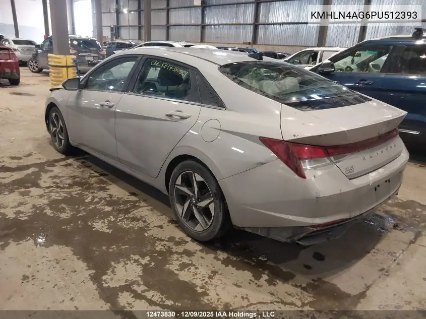 KMHLN4AG6PU512393 2023 Hyundai Elantra Luxury Ivt With Two-Tone Interior