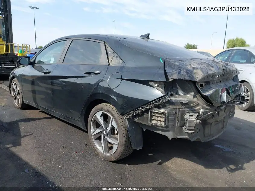 KMHLS4AG3PU433028 2023 Hyundai Elantra Sel