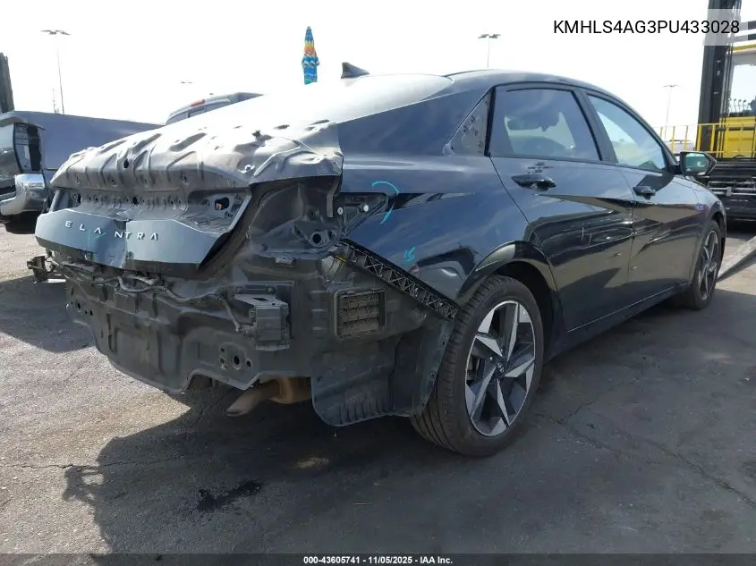 KMHLS4AG3PU433028 2023 Hyundai Elantra Sel