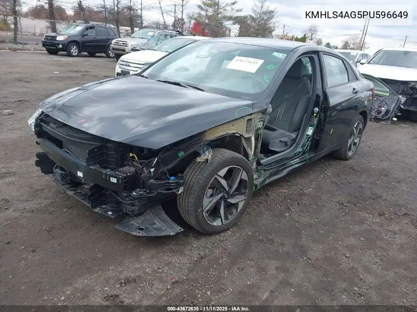 KMHLS4AG5PU596649 2023 Hyundai Elantra Sel
