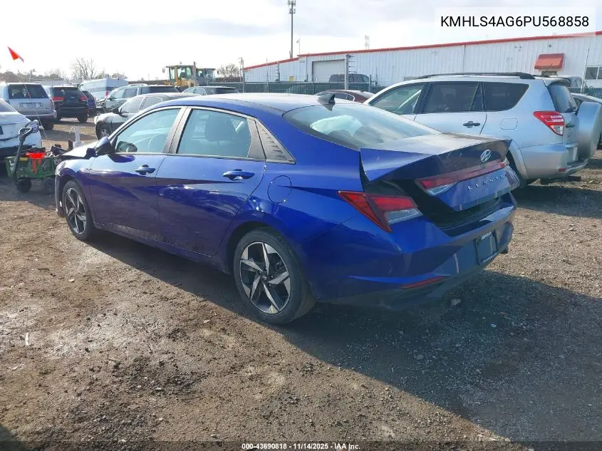 KMHLS4AG6PU568858 2023 Hyundai Elantra Sel