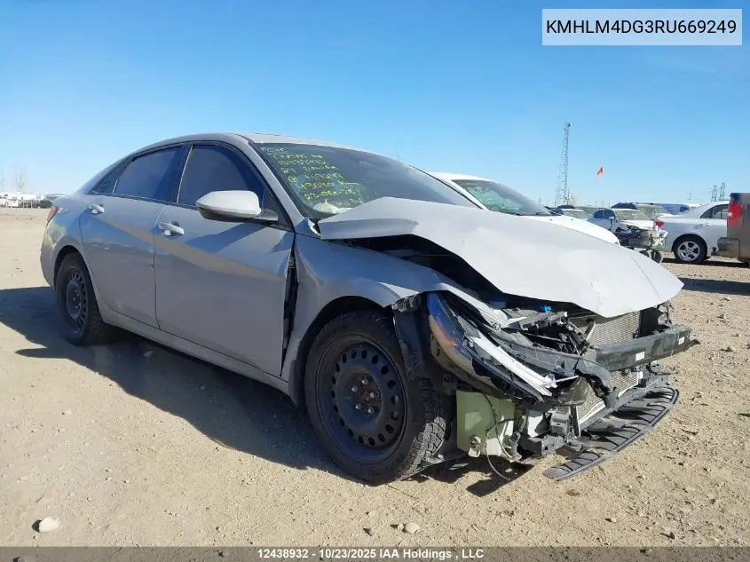 KMHLM4DG3RU669249 2024 Hyundai Elantra Sel