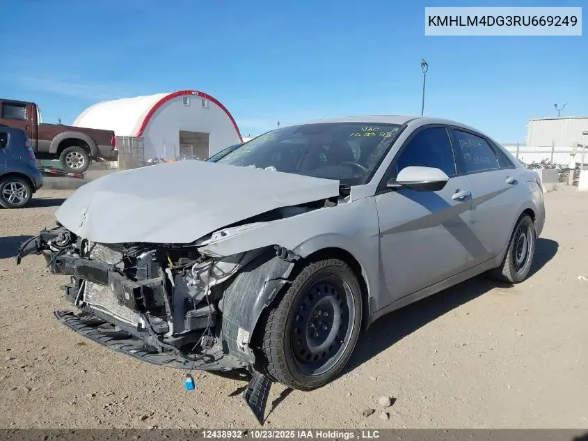KMHLM4DG3RU669249 2024 Hyundai Elantra Sel