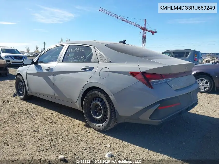 KMHLM4DG3RU669249 2024 Hyundai Elantra Sel