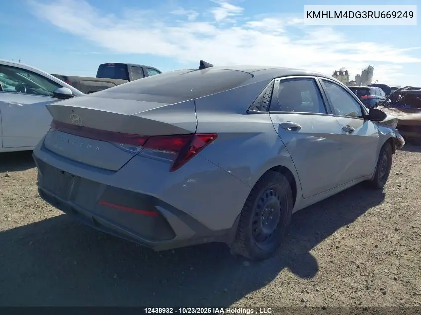KMHLM4DG3RU669249 2024 Hyundai Elantra Sel