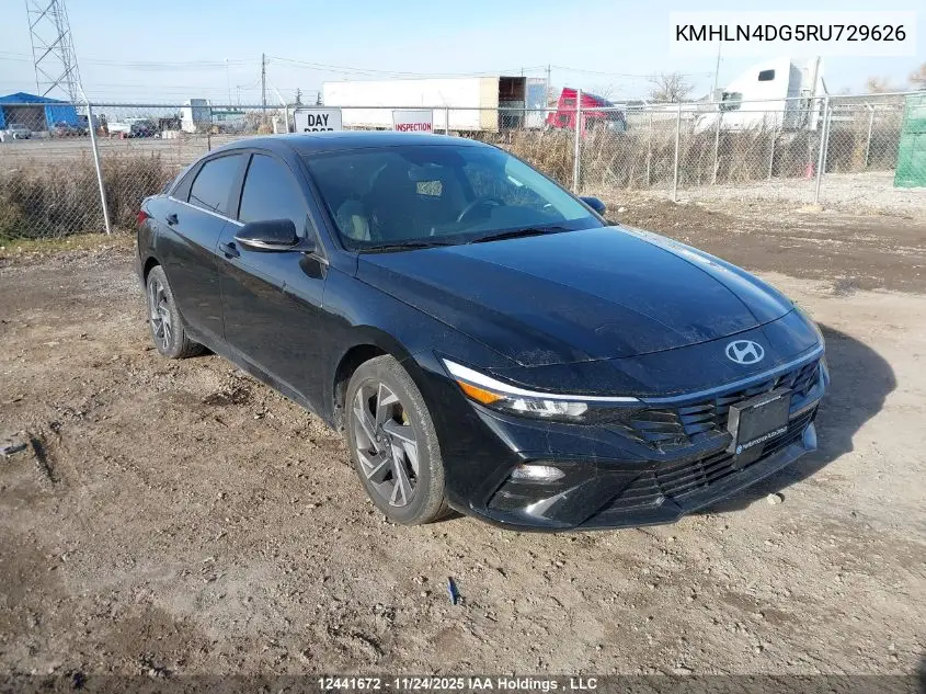 KMHLN4DG5RU729626 2024 Hyundai Elantra Luxury