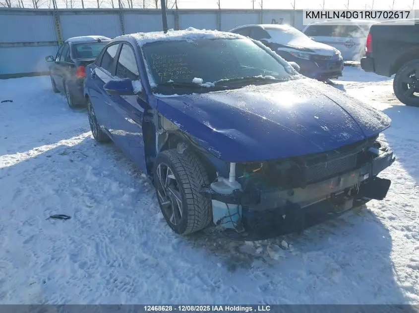 KMHLN4DG1RU702617 2024 Hyundai Elantra Luxury