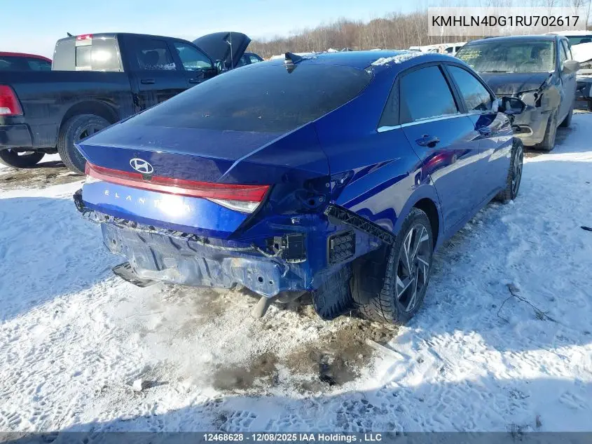 KMHLN4DG1RU702617 2024 Hyundai Elantra Luxury