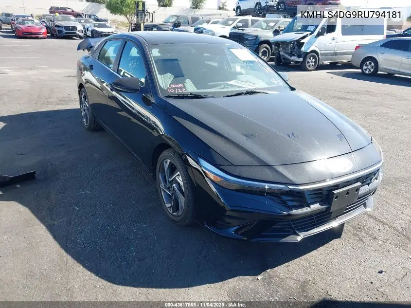 KMHLS4DG9RU794181 2024 Hyundai Elantra Sel