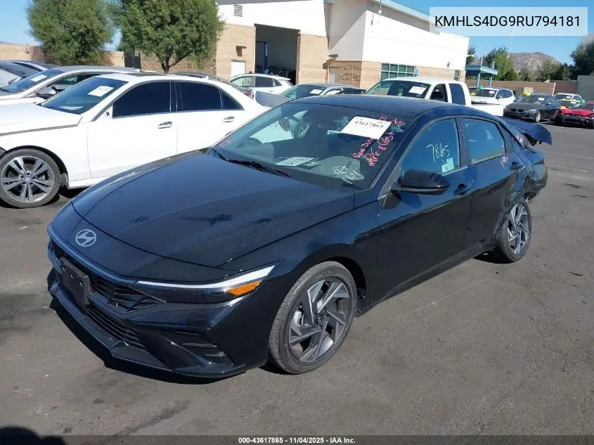 KMHLS4DG9RU794181 2024 Hyundai Elantra Sel