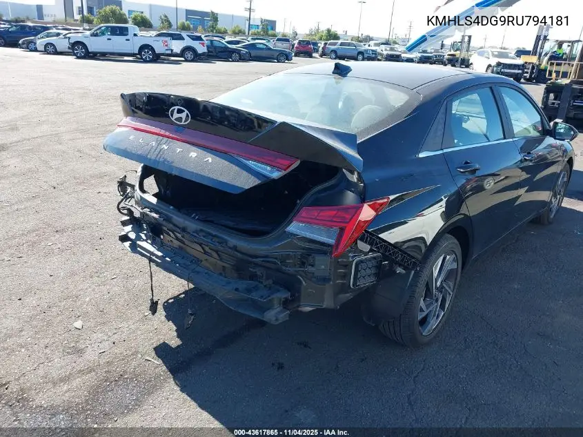 KMHLS4DG9RU794181 2024 Hyundai Elantra Sel