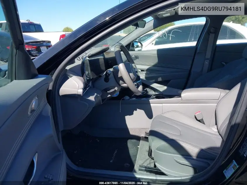 KMHLS4DG9RU794181 2024 Hyundai Elantra Sel