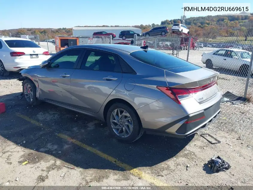 KMHLM4DG2RU669615 2024 Hyundai Elantra Sel
