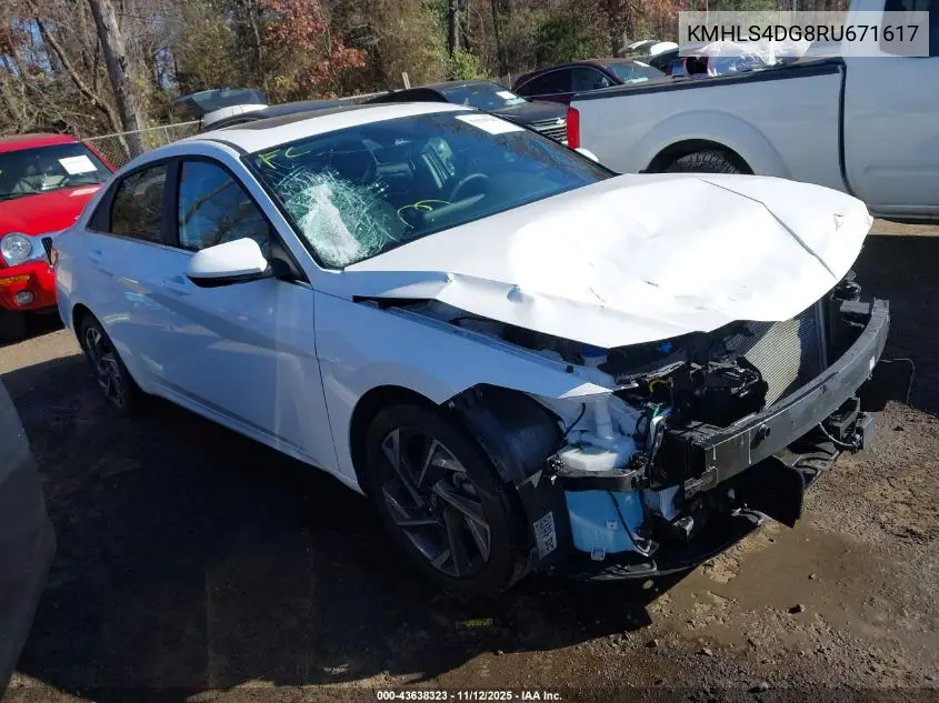 KMHLS4DG8RU671617 2024 Hyundai Elantra Sel