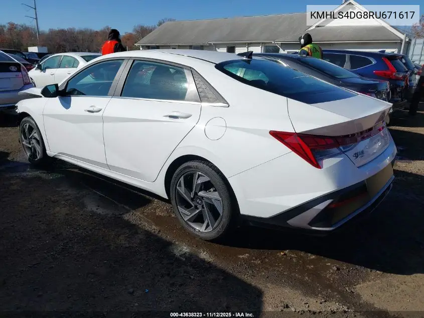 KMHLS4DG8RU671617 2024 Hyundai Elantra Sel