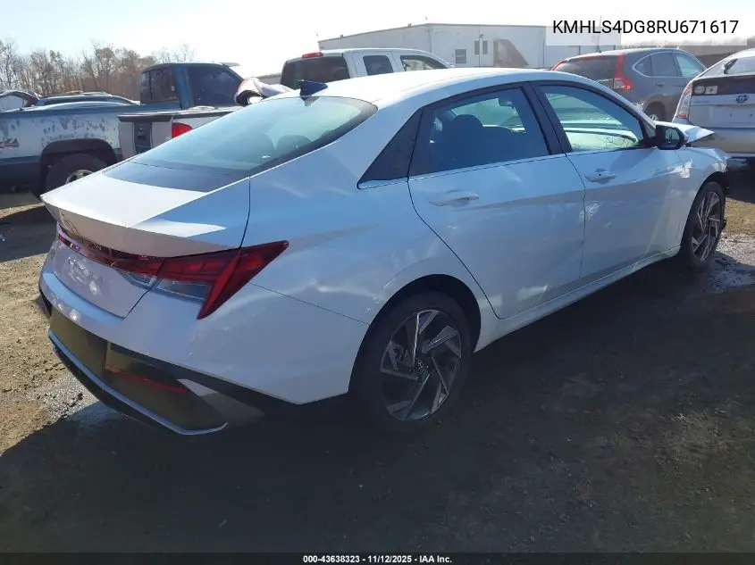 KMHLS4DG8RU671617 2024 Hyundai Elantra Sel