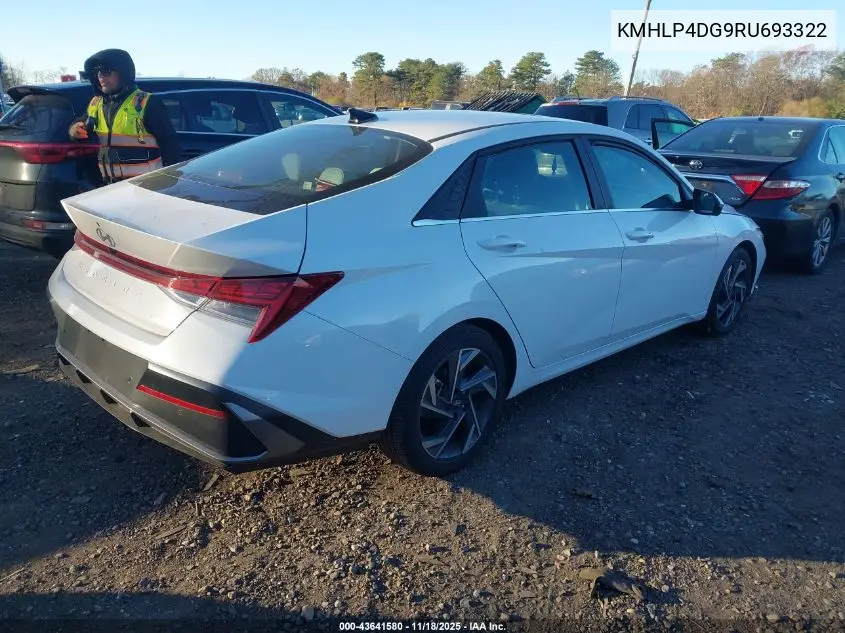 KMHLP4DG9RU693322 2024 Hyundai Elantra Limited
