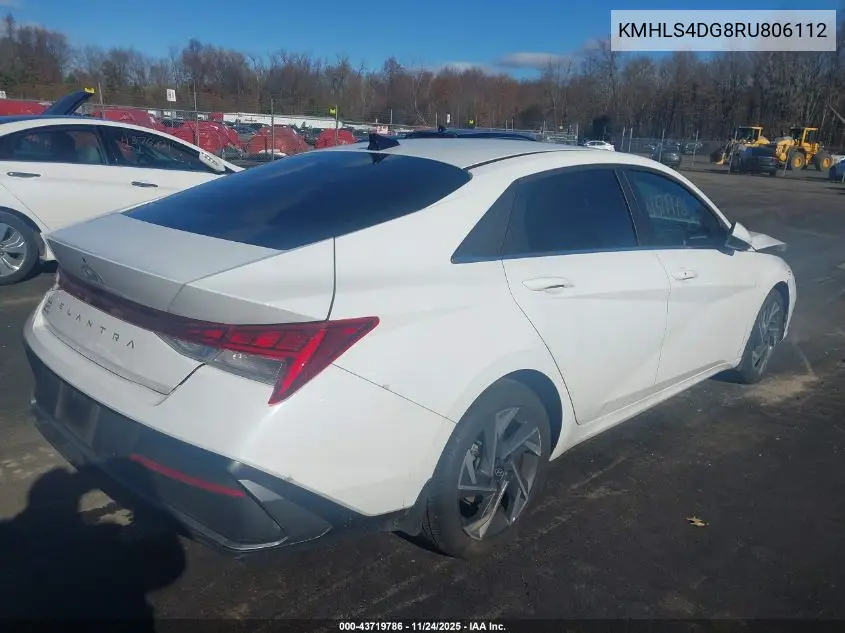 KMHLS4DG8RU806112 2024 Hyundai Elantra Sel