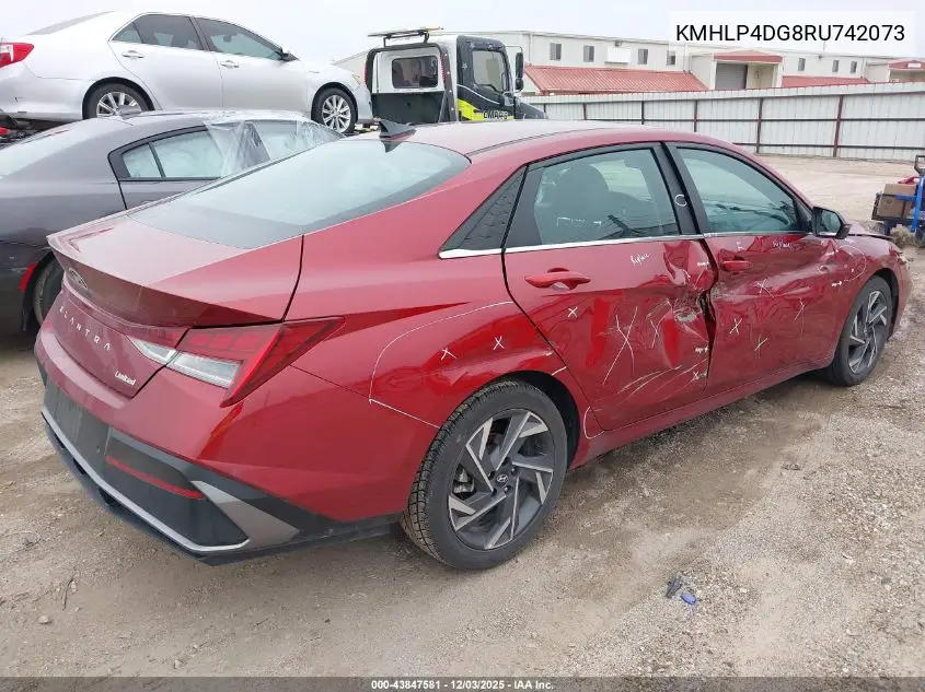 KMHLP4DG8RU742073 2024 Hyundai Elantra Limited