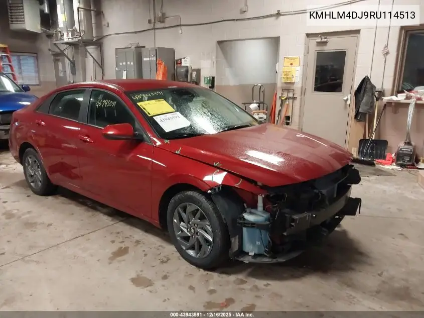 KMHLM4DJ9RU114513 2024 Hyundai Elantra Hybrid Blue