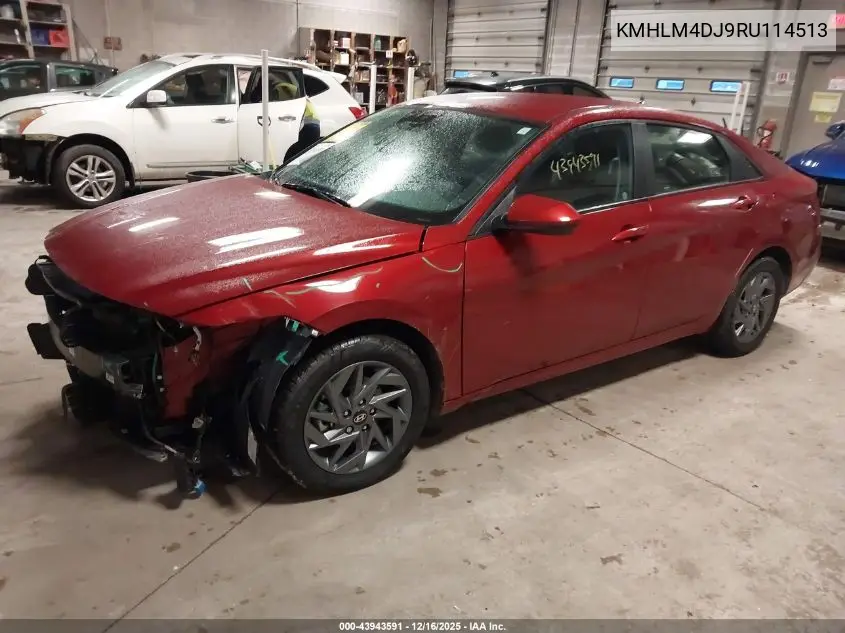 KMHLM4DJ9RU114513 2024 Hyundai Elantra Hybrid Blue