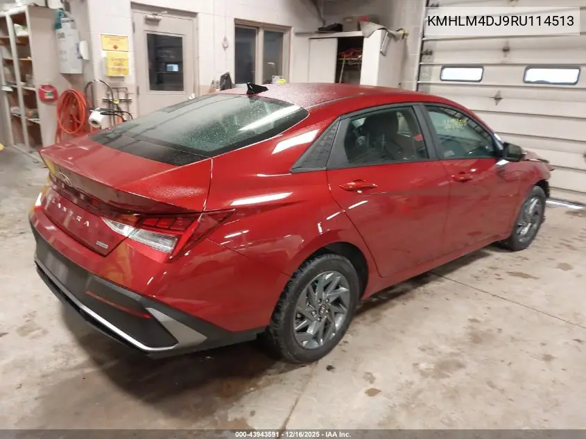 KMHLM4DJ9RU114513 2024 Hyundai Elantra Hybrid Blue