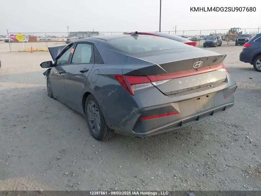 KMHLM4DG2SU907680 2025 Hyundai Elantra Sel Sport