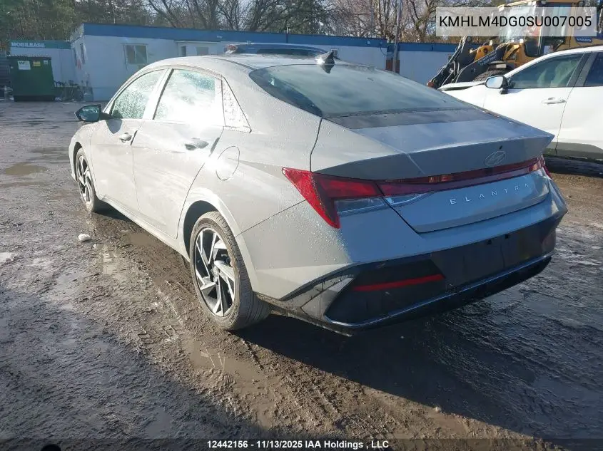 KMHLM4DG0SU007005 2025 Hyundai Elantra Preferred W/Tech Package