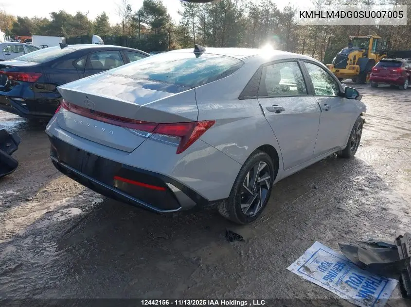 KMHLM4DG0SU007005 2025 Hyundai Elantra Preferred W/Tech Package