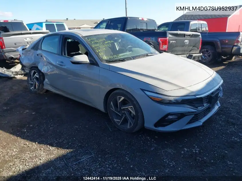 KMHLM4DG7SU952937 2025 Hyundai Elantra Sel Sport